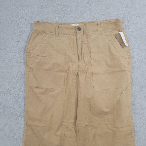 NEW Weatherproof Vintage Corduroy Womens 14 Tan Wide-Leg Pants // 26PT - Picture 7 of 10